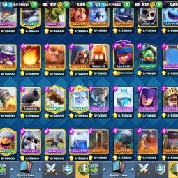 KT14✨LvL50✨(55Cards LvL14 || 5Cards LvL13)✨114Emotes✨4Tower Skins✨Free CN✨110Cards✨Q335 1
